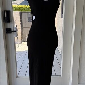 Bumpsuit Sculpting Rib Cut Out Maxi Dress